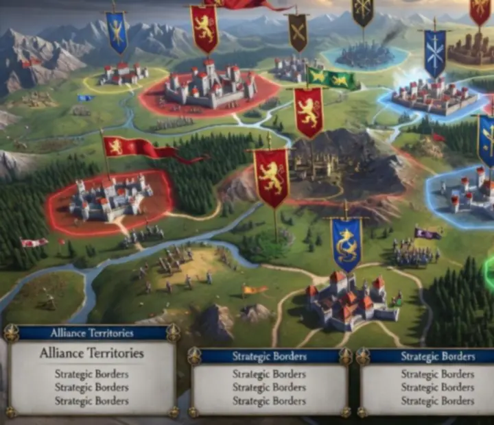 Szövetségi seregek a világtérképen az Evony: The King’s Return játékban