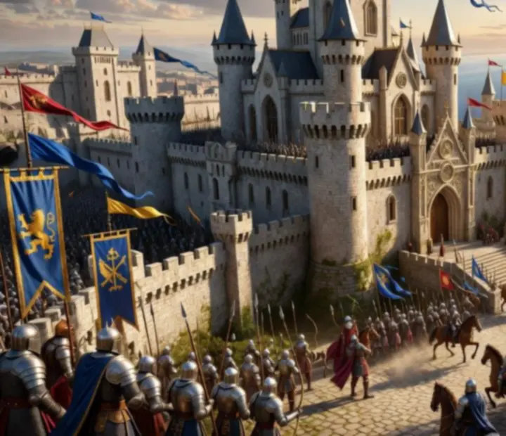 Monumentális kastély és ostromra kész seregek az Evony: The King’s Return világából