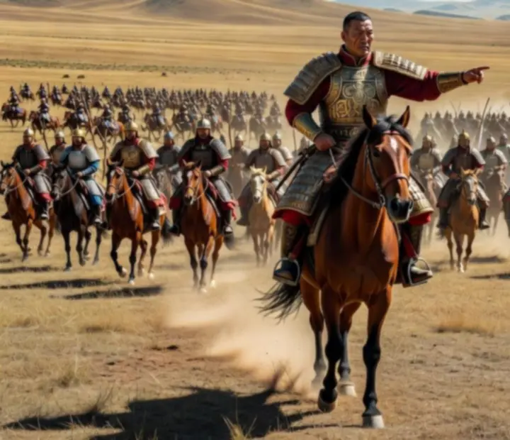 Genghis Khan generális portréja az Evony-ban