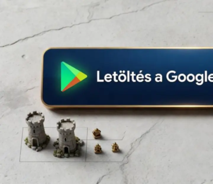 Google Play letöltés gomb az Evony: The King’s Return játékhoz