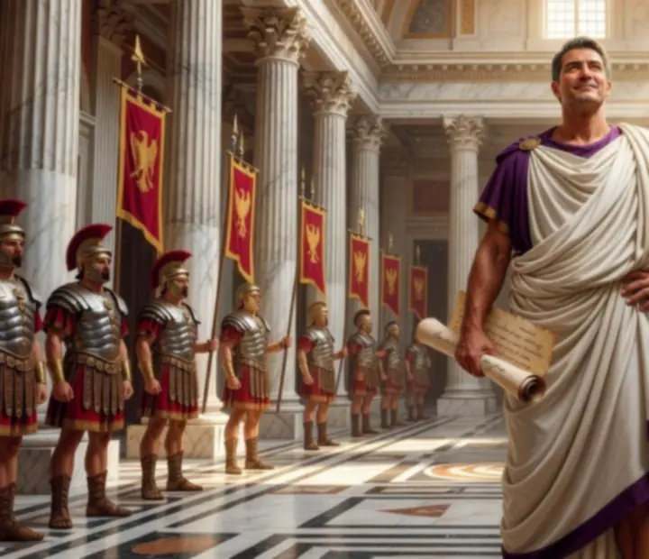 Római stílusú Julius Caesar generális az Evony-ban